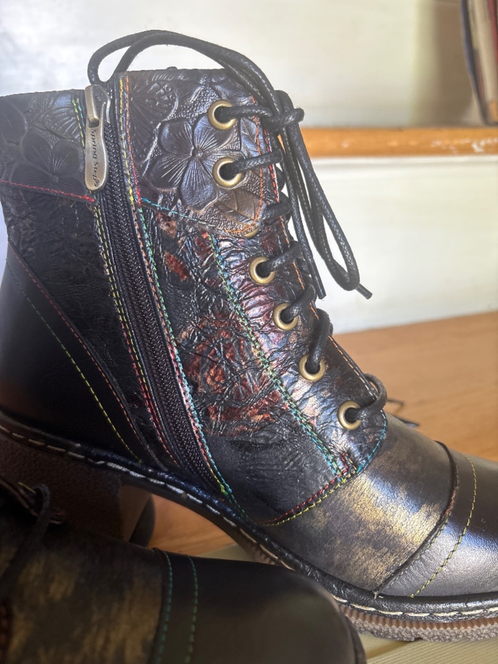 L’Artiste Ankle Leather Boot Size 38 - Picture 3 of 6